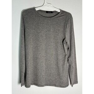 Sunbs Heathered Grey Long Sleeve Crew Neck Top Medium NWT‎